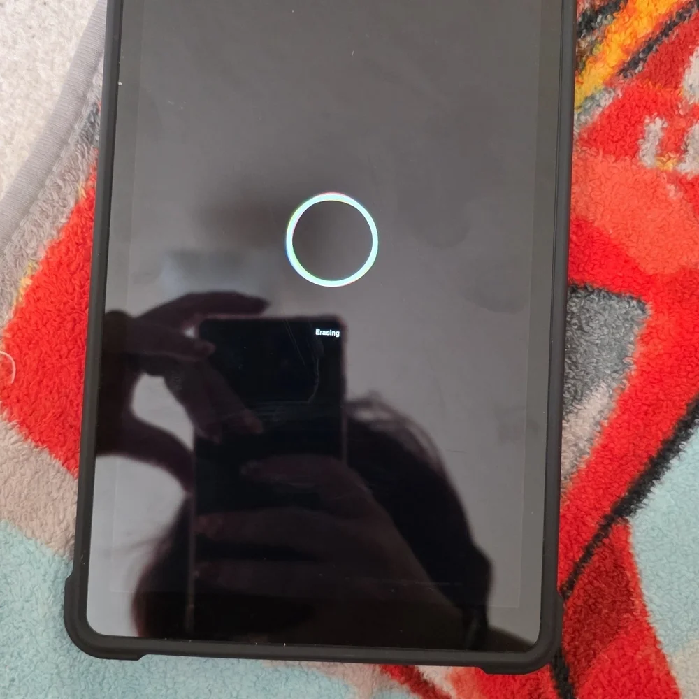 On Running Black Tablet with Blue Logo